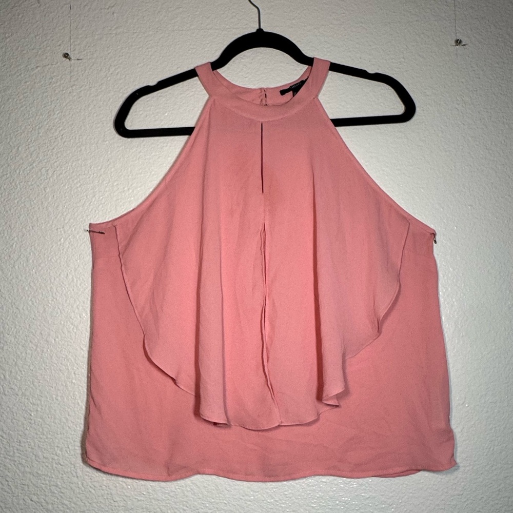 Forever 21 Pink Halter Ruffle Camisole